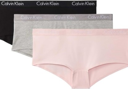 Picture of Calvin Klein Women's Motive Cotton Boyshort Panties, 3 Pack