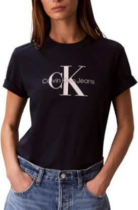 Picture of Calvin Klein Women's Monogram Logo Crewneck T-Shirt