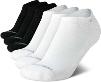 Picture of Calvin Klein Womens No Show Socks - 6 Pack Breathable Cotton Blend Athletic Performance Low Cut Running Socks for Women