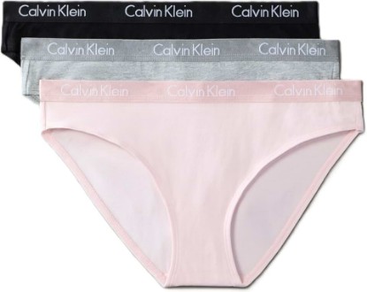 Picture of Calvin Klein womens Motive Cotton Multipack Bikini Panty 3 Pack