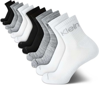 Picture of Calvin Klein Mens Quarter Socks - 12 Pack Soft Cushioned Breathable High Quarter Athletic Socks for Men with Arch Support