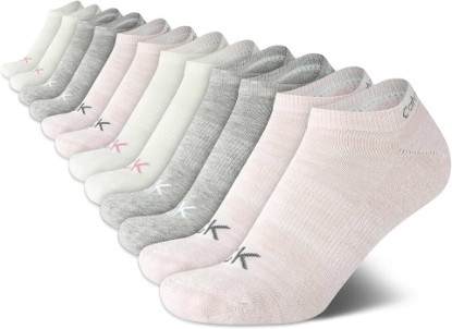 Picture of Calvin Klein Womens No Show Socks - 12 Pack Breathable Lightweight Athletic Low Cut Running Socks for Women