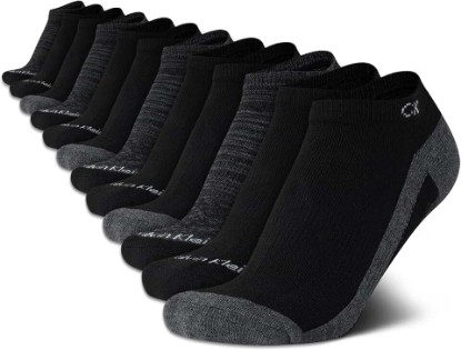 Picture of Calvin Klein Womens No Show Socks - 12 Pack Soft Cotton Blend Lightweight Athletic Low Cut Running Socks for Women