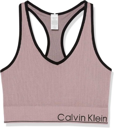 Picture of Calvin Klein Performance Womens Halter Neck Ribbed Crop Top