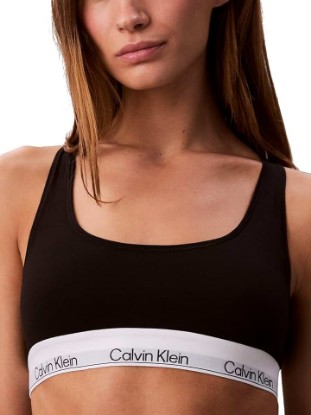 Picture of Calvin Klein Icon Cotton Modal Unlined Bralette Black