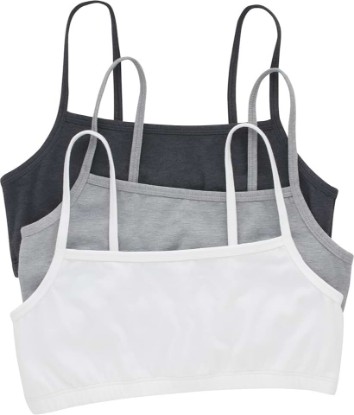 Picture of Hanes Women's String Bralette Pack, 3-Pack, Cotton Sports Bralette Bras for Women, Solid or Assorted Wireless Bras OEKO-TEX STANDARD 100