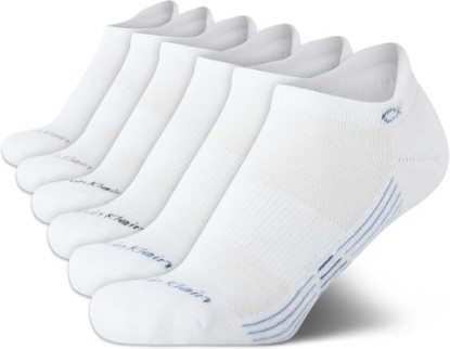 Picture of Calvin Klein Womens No Show Socks - 6 Pack Lightweight Cotton Blend Cushioned Low Cut Tab Ankle Socks for Sneakers & Loafers