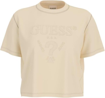 Picture of GUESS Womens Eco Short Sleeve Habi Boxy T-Shirt