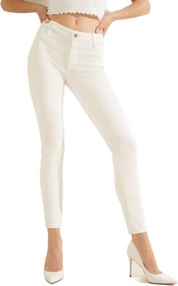 Picture of GUESS Womens Mid-Rise Stretch Skinny Jeans