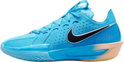 Picture of Nike G.T. Cut 3 Basketball Shoes (DV2913-404), Blue Fury/Metallic Silver/Tangerine Tint/Black Size 8.5