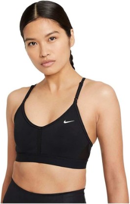 Picture of Nike Indy Wire-Free Sports Bra, Medium, Black/White