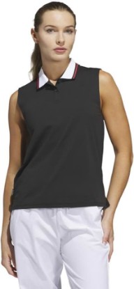 Picture of adidas Womens Beyond The Course Twistknit Sleeveless Shirt Casual Casual Comfort Technology - Blue