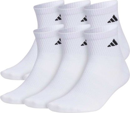 Picture of adidas Men's Superlite Quarter Ankle Socks (6 Pairs) Lightweight & Breathable