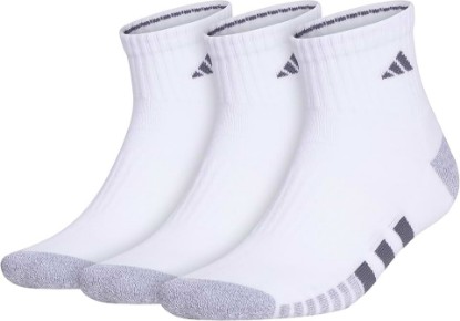 Picture of adidas Men's Cushioned Quarter Ankle Socks (3 Pairs) Durable & Comfortable