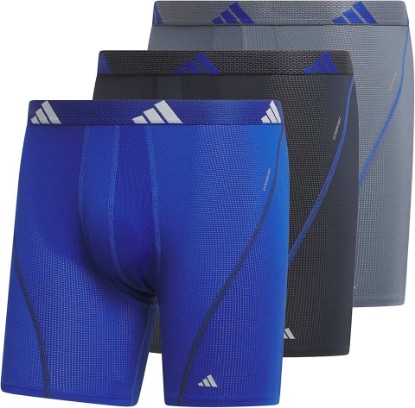 Picture of adidas Men's Performance Athletic Mesh Boxer Brief Underwear, Moisture Wicking, Sport Comfort, 3-Pack