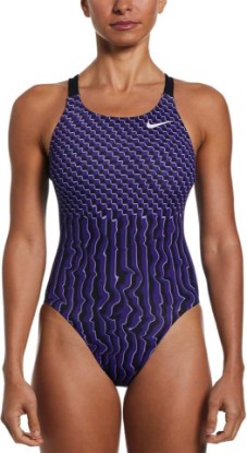 Picture of Nike Women's Drippy Check Fastback One Piece Swimsuit Court Purple, 32