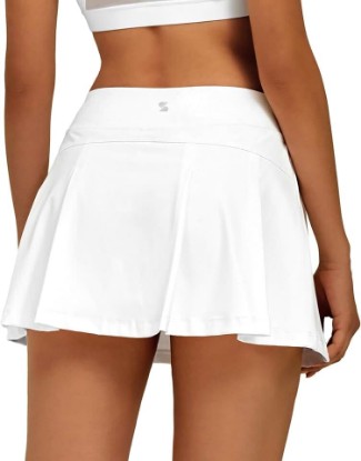 Picture of Stelle Women Tennis Skirt Golf Skorts Athletic High Waisted with Pockets Inner Shorts Sport Workout Pleated Pickleball