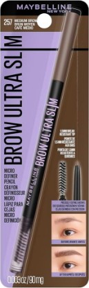 Picture of MAYBELLINE Express Brow Ultra Slim Eyebrow Makeup, Brow Pencil with Precision Tip and Spoolie for Defined Eyebrows, Medium Brown, 1 Count (Packaging May Vary)