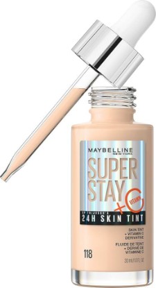 Picture of MAYBELLINE Super Stay Up to 24HR Skin Tint, Radiant Light-to-Medium Coverage Foundation, Makeup Infused With Vitamin C, 118, 1 Count