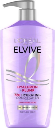 Picture of L'Oreal Paris Elvive Hyaluron Plump Hydrating Conditioner for Dehydrated, Dry Hair Infused with Hyaluronic Acid Care Complex, Paraben-Free, 26.5 Fl Oz
