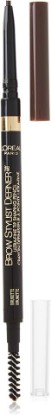 Picture of L'Oreal Paris Makeup Brow Stylist Definer Waterproof Eyebrow Pencil, Ultra-Fine Mechanical Pencil, Draws Tiny Brow Hairs and Fills in Sparse Areas and Gaps, Brunette, 0.003 Ounce (1 Count)