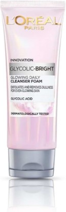 Picture of L'Oreal Paris Glycolic Bright Daily Foaming Facial Cleanser, 50ml |Daily Glowing Face Wash for Dull Skin