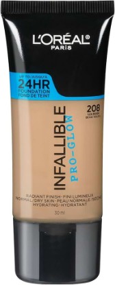 Picture of L'Oreal Paris Makeup Infallible Up to 24HR Pro-Glow Foundation, Sun Beige, 1 fl oz.