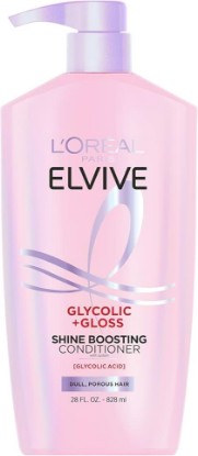 Picture of L'Oreal Paris Elvive Glycolic + Gloss Shine Boosting Conditioner, Cleanses and Smooths Dull, Porous Hair Into High-Shine, Glossy Hair, 28 Fl Oz