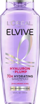 Picture of L'Oreal Paris Elvive Hyaluron Plump Hydrating Shampoo for Dehydrated, Dry Hair Infused with Hyaluronic Acid Care Complex, Paraben-Free, 12.6 Fl Oz