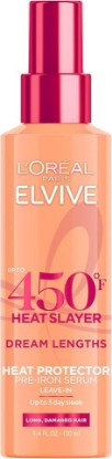 Picture of L'Oreal Paris Elvive Dream Lengths Heat Slayer Pre-Iron Spray Leave-In, 4.4 Ounce | 4.4, Ounce