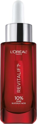 Picture of L'Oreal Paris Revitalift 10% Pure Glycolic Acid Face Serum, Visibly Evens Tone & Reduce Wrinkles, Fragrance Free 1.0 fl oz (30ml)