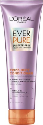 Picture of L'Oreal Paris Sulfate Free Frizz Defy Conditioner, Frizz Control Hair Care with Marula Oil, EverPure, 8.5 Fl Oz (Packaging May Vary)