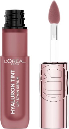 Picture of L'Oreal Paris Hyaluron Tint Lip Stain Serum, Long Lasting, Hydrating Lip Makeup Infused with Hyaluronic Acid, 635 Worth It Medium (Medium Berry Nude)