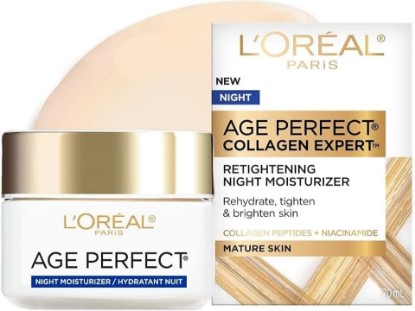 Picture of L'Oreal Paris Skin Care Age Perfect Night Cream, Anti-Aging Face Moisturizer With Soy Seed Proteins, 2.5 Oz