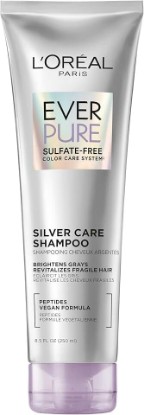 Picture of L'Oreal Paris EverPure Brightening and Nourishing Shampoo for Gray Hair, Sulfate-Free Vegan Formula with Peptides, 8.5 Fl Oz