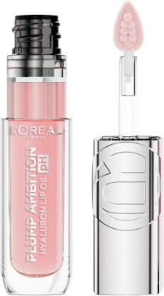 Picture of L'Oreal Paris Plump Ambition pH Hyaluron Lip Oil, Color Shifting Lip Tint with 24HR Hydration, Volumizing Shine and Lasting Color, 020 pH Rosé