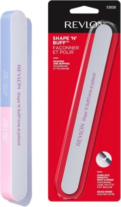 Picture of REVLON Shape 'N' Buff Nail Buffer Block, All-in-One Manicure Tool for Shaping & Shining Natural Fingernails, 1 Count