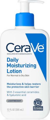 Picture of CeraVe Daily Moisturizing Lotion for Dry Skin, Body Lotion & Face Moisturizer with Hyaluronic Acid and Ceramides, Daily Moisturizer, Fragrance Free, Oil-Free, 12 Ounce