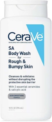 Picture of CeraVe Body Wash with Salicylic Acid, Fragrance Free Body Wash to Exfoliate Rough and Bumpy Skin, Allergy Tested, 10 Ounce
