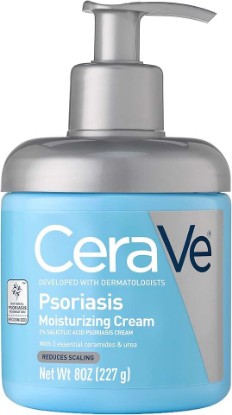 Picture of CeraVe Moisturizing Cream for Psoriasis Treatment, With Salicylic Acid for Dry Skin Itch Relief & Urea for Moisturizing, Fragrance Free & Allergy Tested, 8 Oz