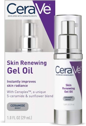 Picture of CeraVe Skin Renewing Gel Oil, Daily Hydrating Serum For Face With CeraPlex & Hyaluronic Acid, Gel Moisturizer For Face Hydrates & Smooths Skin, Non-Greasy, Fragrance Free & Non-Comedogenic, 1 Ounce