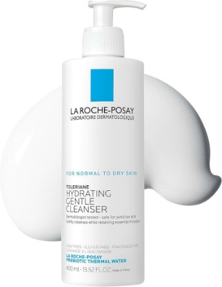 Picture of La Roche-Posay Toleriane Hydrating Gentle Face Cleanser, Hydrating Facial Cleanser With Niacinamide + Ceramides, Daily Face Wash For Dry Skin To Normal Skin, Sensitive Skin Tested, Fragrance Free