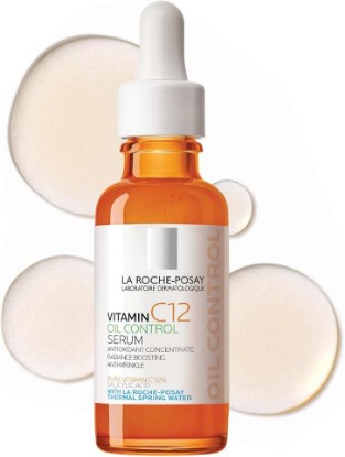 Picture of La Roche-Posay Pure 12% Vitamin C Serum For Face With Hyaluronic Acid & Salicylic Acid, Hydrating Face Serum, Boost Radiance & Reduce Wrinkles, 2 Formulas for Normal or Oily Skin Control