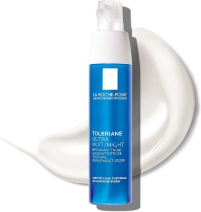 Picture of La Roche-Posay Toleriane Dermallergo Night Cream for Face, Intense Soothing Moisturizer with Vitamin E, Allergy Tested, for Sensitive Skin, Formerly Toleriane Ultra Night