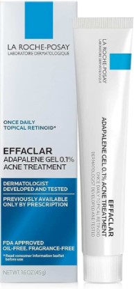 Picture of La Roche-Posay Effaclar Adapalene Gel 0.1% Acne Treatment, Retinoid Cream, Acne Medication Gel for Blackheads & Whiteheads, Oil Free, Helps Clear and Prevent Blemishes & Clogged Pores