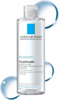 Picture of La Roche-Posay Micellar Cleansing Water for Sensitive Skin, Micellar Water Makeup Remover, Cleanses and Hydrates Skin, Gentle Face Toner, Oil Free
