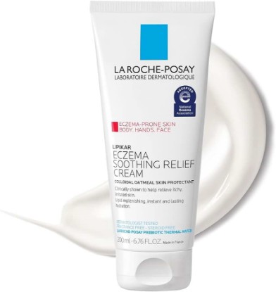 Picture of La Roche-Posay Lipikar Soothing Relief Eczema Cream, Face and Body Lotion For Eczema and Sensitive, Dry Skin, Moisturizer with Colloidal Oatmeal to Relieve Irritation