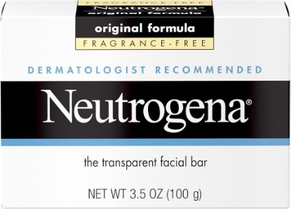 Picture of Neutrogena Original Transparent Facial Cleansing Bar, Fragrance-Free Glycerin Face Wash Bar Soap for Gentle Daily Cleansing, Hypoallergenic & Dye-Free Pure Facial Soap, 3.5 oz