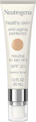 Picture of Neutrogena Healthy Skin Anti-Aging Perfector - with Retinol, Tinted Moisturizer with SPF 20 & Sheer Coverage that Smooths Skin Texture & Reduces the Look of Fine Lines, Natural to Tan (40), 1oz (30mL)