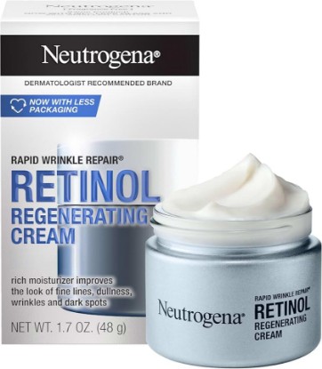 Picture of Neutrogena Rapid Wrinkle Repair Retinol Face Moisturizer, Daily Anti-Aging Face Cream with Retinol & Hyaluronic Acid to Fight Fine Lines, Wrinkles, & Dark Spots, 1.7 oz